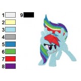 Rainbow Dash My Little Pony Embroidery Design 04